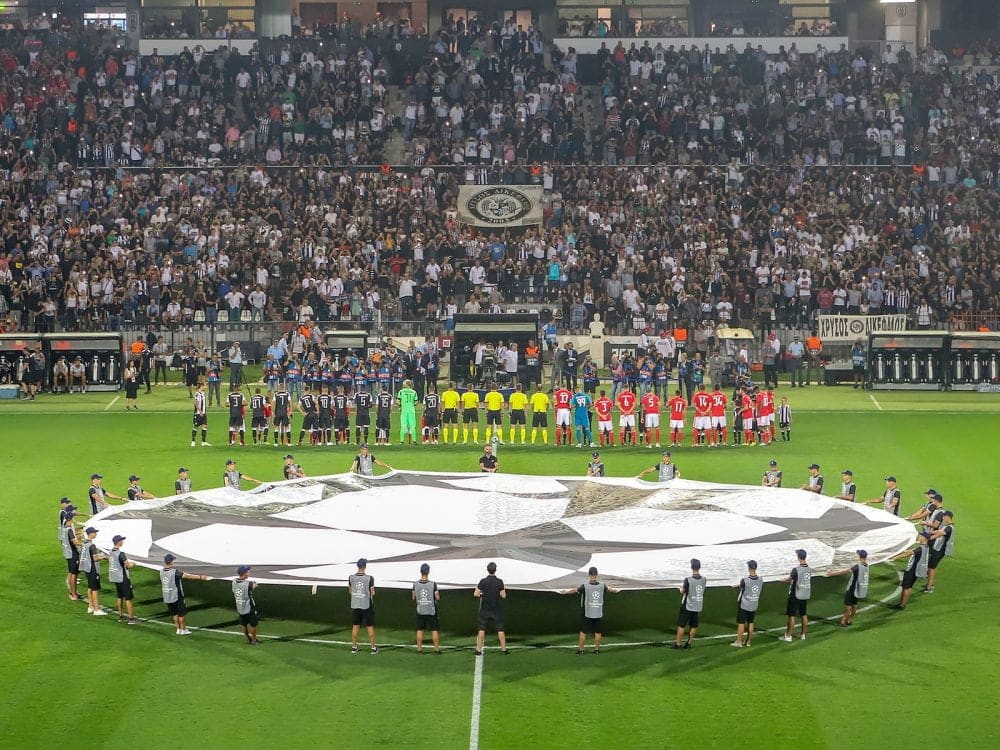 Football centre circle banner