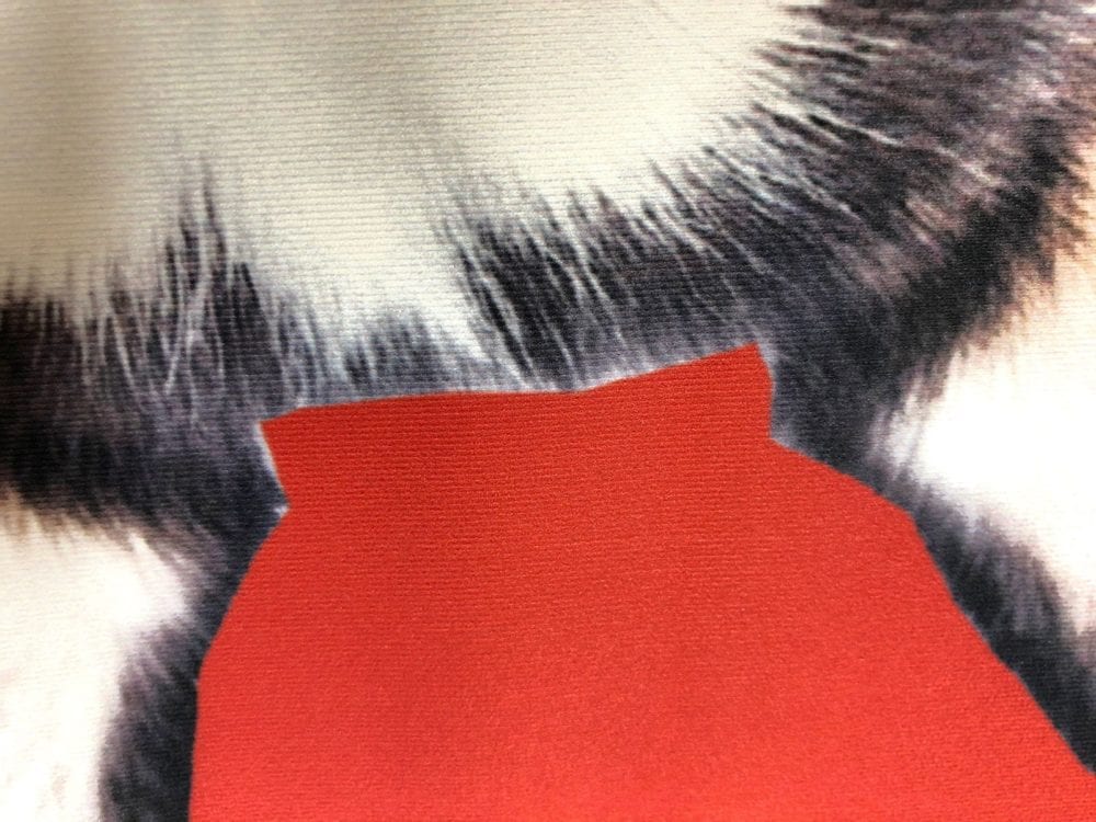 Textile backlight close up