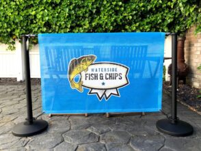 Stylish Mesh Cafe Barrier System