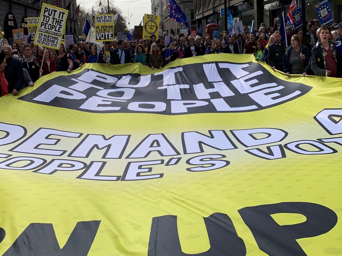 Large print crowd flag banner